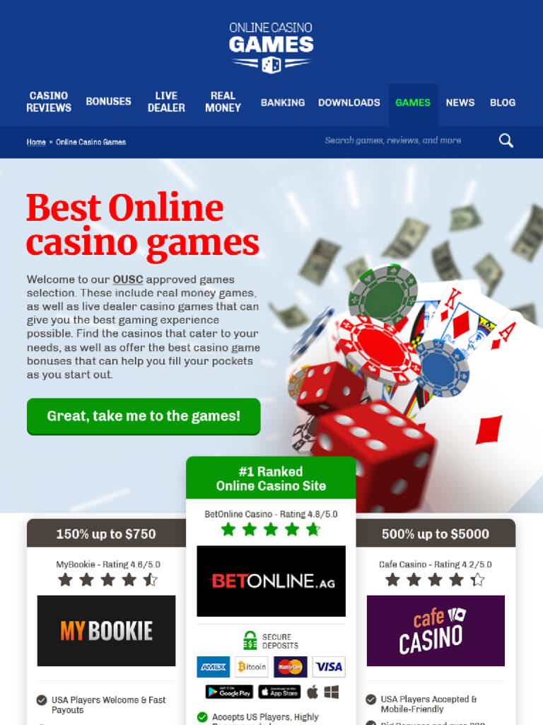 Casino games gallery first fold tablet