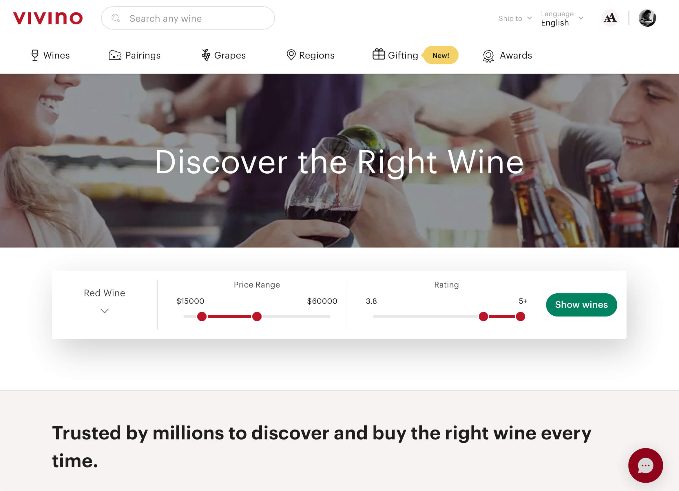 Vivino Website